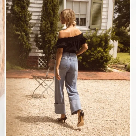 NWT Q2 Straight Leg Womens Cuffed Jean - size 10 - Picture 9 of 14